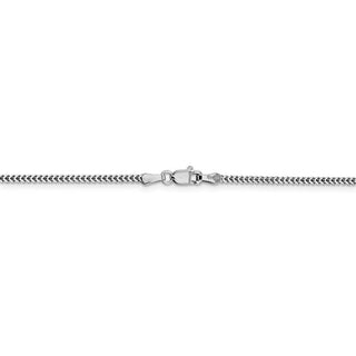 30" 14k White Gold 1.4mm Franco Chain Necklace
