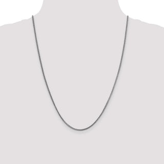 24" 14k White Gold 1.5mm Franco Chain Necklace