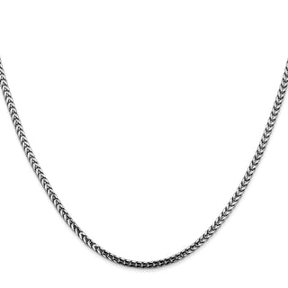 18" 14k White Gold 2.5mm Franco Chain Necklace