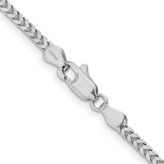 18" 14k White Gold 2.5mm Franco Chain Necklace