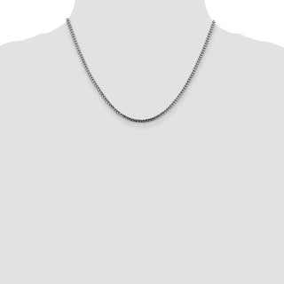 18" 14k White Gold 2.5mm Franco Chain Necklace