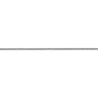 9" 14k White Gold .90mm Box Chain Anklet