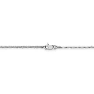 7" 14k White Gold .9mm Box with Lobster Clasp Chain Bracelet