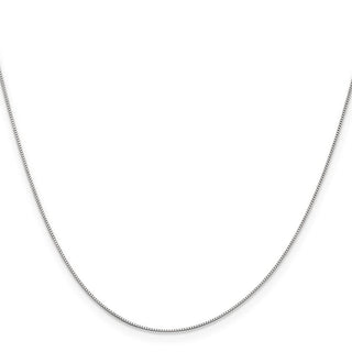13" 14K White Gold 13 inch .5mm Box with Spring Ring Clasp Chain