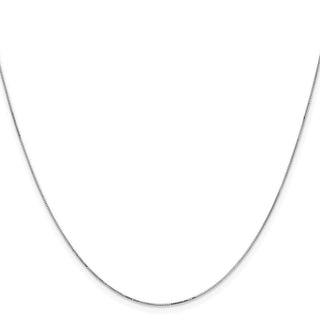 13" 14K White Gold 13 inch .5mm Box with Lobster Clasp Chain