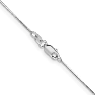 13" 14K White Gold 13 inch .5mm Box with Lobster Clasp Chain