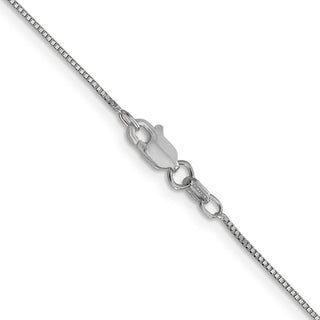 26" 14K White Gold 26 inch .7mm Box with Lobster Clasp Chain