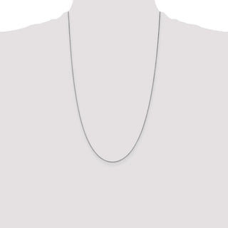 26" 14K White Gold 26 inch .7mm Box with Lobster Clasp Chain