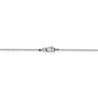 24" 14k White Gold .95mm Box Chain Necklace