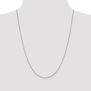 24" 14k White Gold .95mm Box Chain Necklace