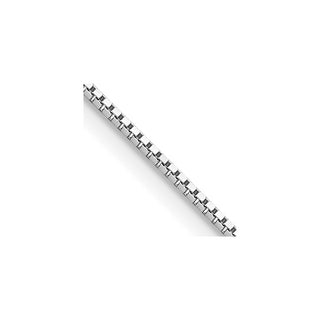 18" 14k White Gold .95mm Box Chain Necklace