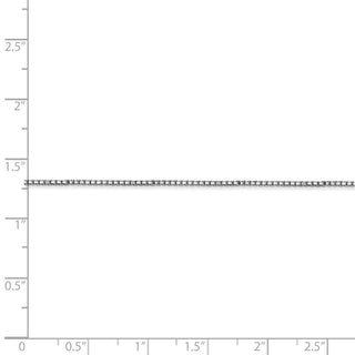 14" 14k White Gold 1mm Box Chain Necklace