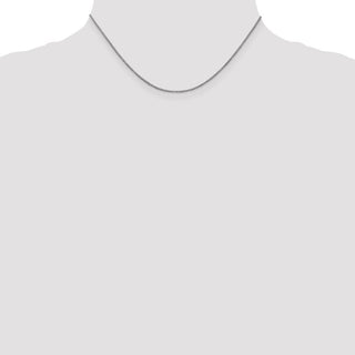 14" 14k White Gold 1mm Box Chain Necklace