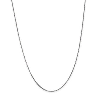 14" 14k White Gold 1mm Box Chain Necklace