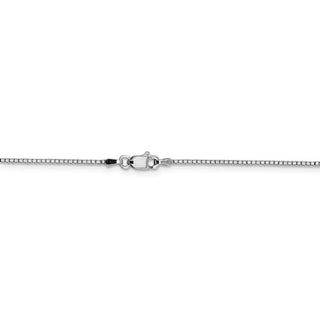 30" 14k White Gold 1.05mm Box Chain Necklace