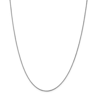 28" 14k White Gold 1.05mm Box Chain Necklace