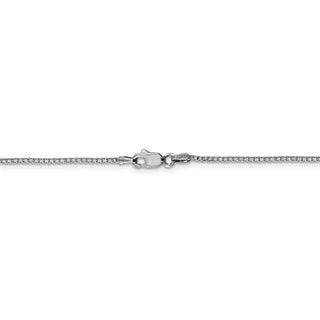 18" 14k White Gold 1.1mm Box Chain Necklace