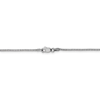 14" 14k White Gold 1.1mm Box Chain Necklace