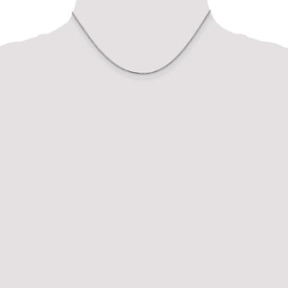 14" 14k White Gold 1.1mm Box Chain Necklace