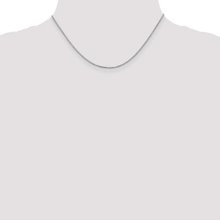 16" 14k White Gold 1.1mm Box Chain Necklace