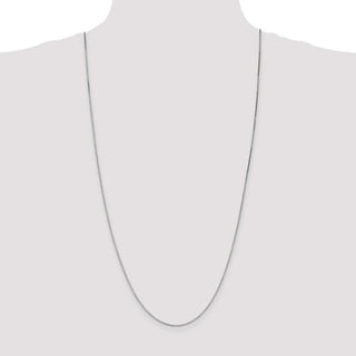 30" 14k White Gold 1.1mm Box Chain Necklace