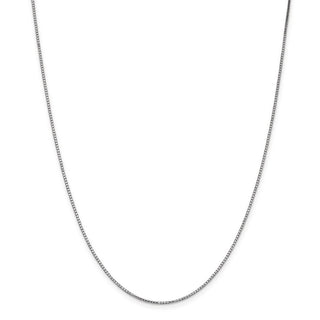 14" 14k White Gold 1.1mm Box Chain Necklace