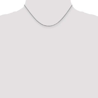 14" 14k White Gold 1.3mm Box Chain Necklace