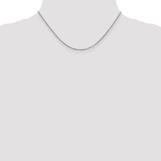 16" 14k White Gold 1.3mm Box Chain Necklace