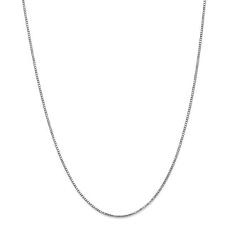 14" 14k White Gold 1.3mm Box Chain Necklace