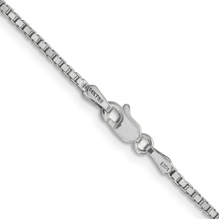 20" 14k White Gold 1.5mm Box Chain Necklace