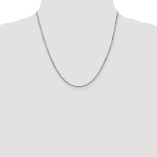 20" 14k White Gold 1.5mm Box Chain Necklace