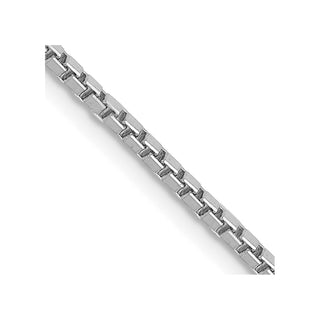 20" 14k White Gold 1.5mm Box Chain Necklace