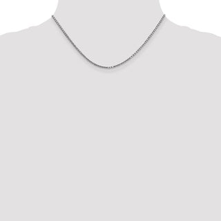 16" 14k White Gold 1.9mm Box Chain Necklace