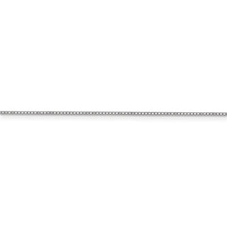 14" 14k White Gold .9mm Box with Spring Ring Clasp Chain Necklace
