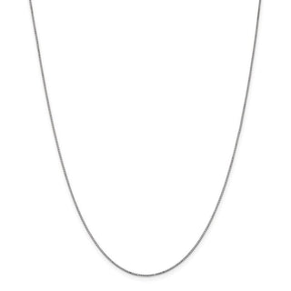 14" 14k White Gold .9mm Box with Spring Ring Clasp Chain Necklace