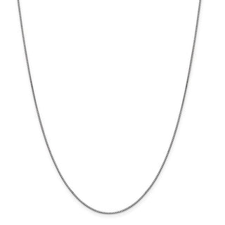 30" 14k White Gold .9mm Box with Lobster Clasp Chain Necklace