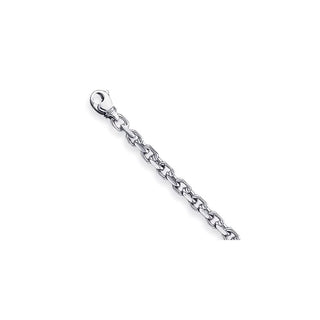 8" 14k White Gold 4.6mm Hand-polished Link Bracelet