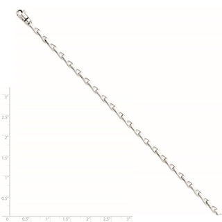 18" 14k White Gold 3.5mm Fancy Link Chain Necklace