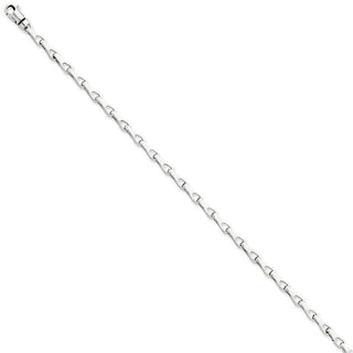 18" 14k White Gold 3.5mm Fancy Link Chain Necklace