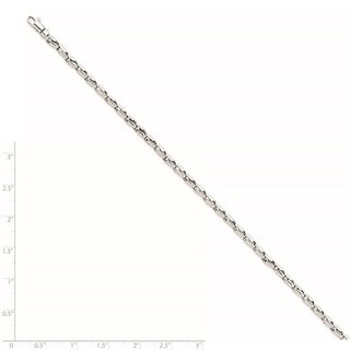 18" 14k White Gold 3mm Fancy Link Chain Necklace