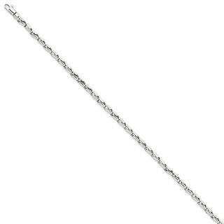 18" 14k White Gold 3mm Fancy Link Chain Necklace