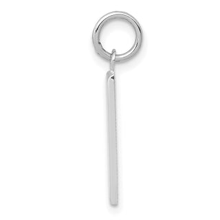 14k White Gold Medium Polished Number 1 Charm