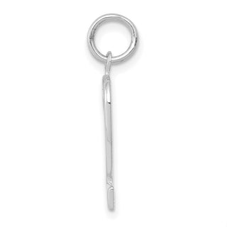 14k White Gold Medium Polished Number 2 Charm