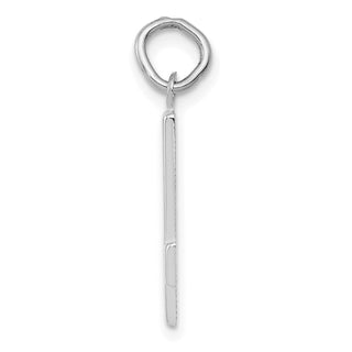 14k White Gold Medium Polished Number 4 Charm