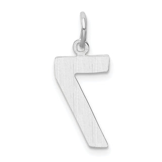 14k White Gold Medium Polished Number 7 Charm