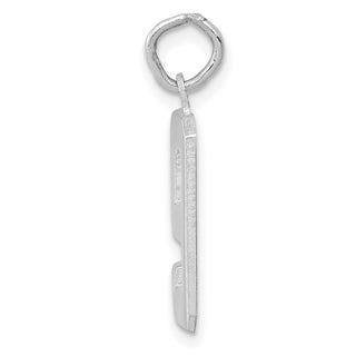 14k White Gold Medium Polished Number 9 Charm