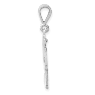 14k White Gold Medium Polished Number 23 Pendant