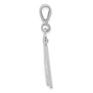 14k White Gold Medium Polished Number 41 Charm