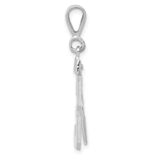 14k White Gold Medium Polished Number 53 Pendant