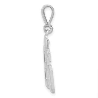 14k White Gold Medium Polished Number 86 Pendant